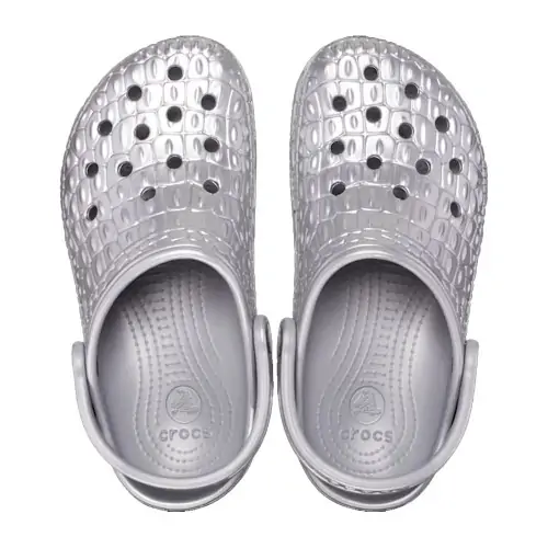 Classic Metallic Crocskin Clog
