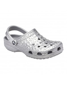 Classic Metallic Crocskin Clog 2