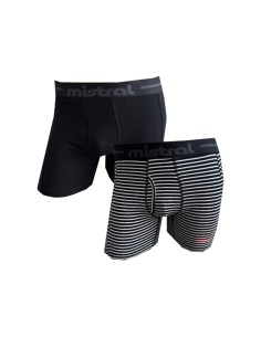 Boxer Stripe Solid Pack x2