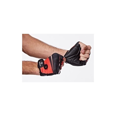 GUANTES CUERO LYCRA