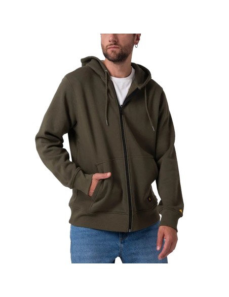 Caterpillar Fleece Cat Patch Full Zip Hoodie