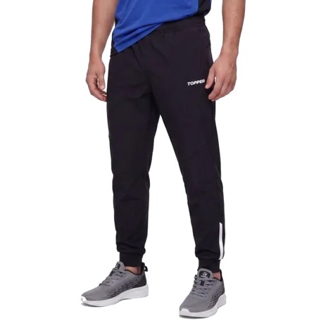 Pantalon Potrero Con Puño Negro | Capaccioni Deportes