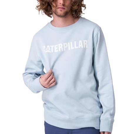 Cat Logo Crewneck Sweatshirt Azul | Capaccioni Deportes
