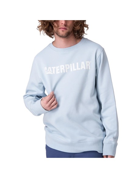 Cat Logo Crewneck Sweatshirt Azul | Capaccioni Deportes