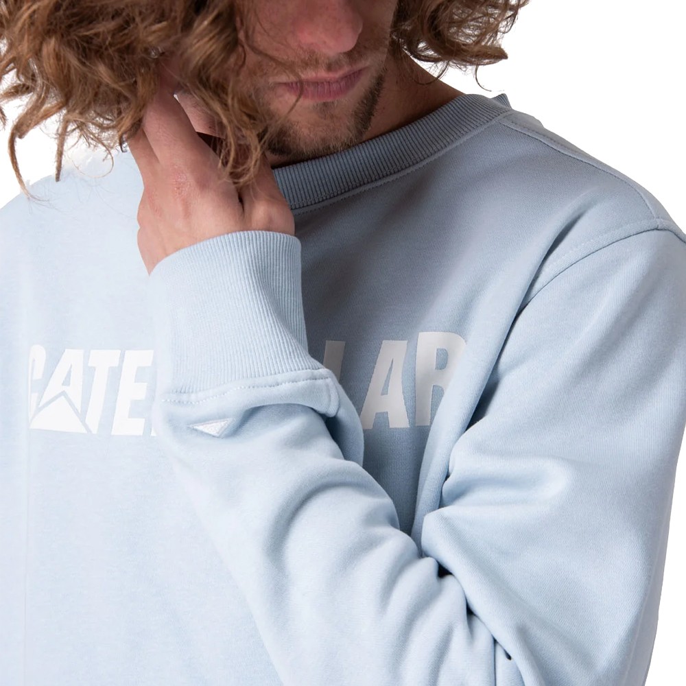 Cat Logo Crewneck Sweatshirt Azul | Capaccioni Deportes