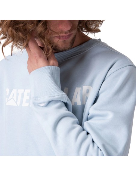 Cat Logo Crewneck Sweatshirt Azul | Capaccioni Deportes