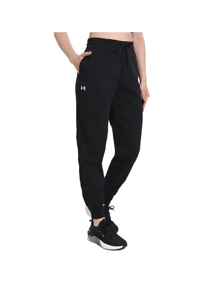 UA W Sporstyle Jogger Rival Fleece Negro | Capaccioni Deportes