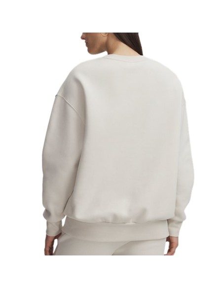 UA W Oversized Essential Fleece Gris | Capaccioni Deportes