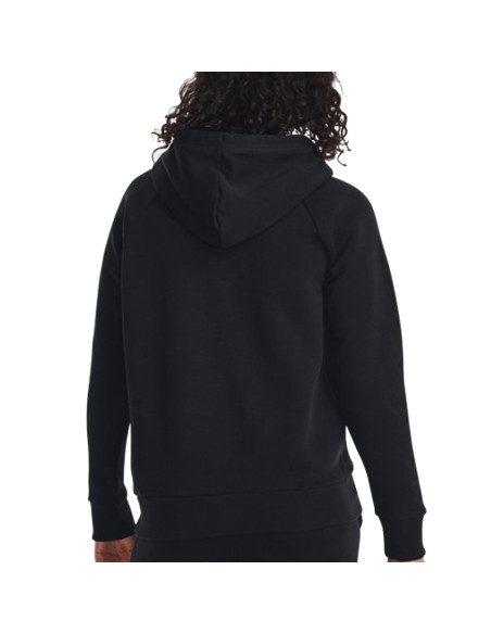 UA W Rival Fleece Big Logo Negro | Capaccioni Deportes