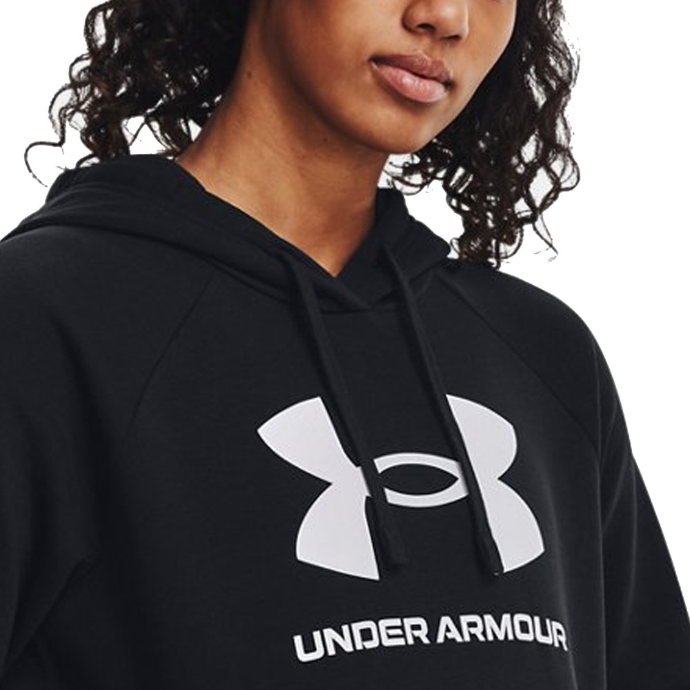 UA W Rival Fleece Big Logo Negro | Capaccioni Deportes