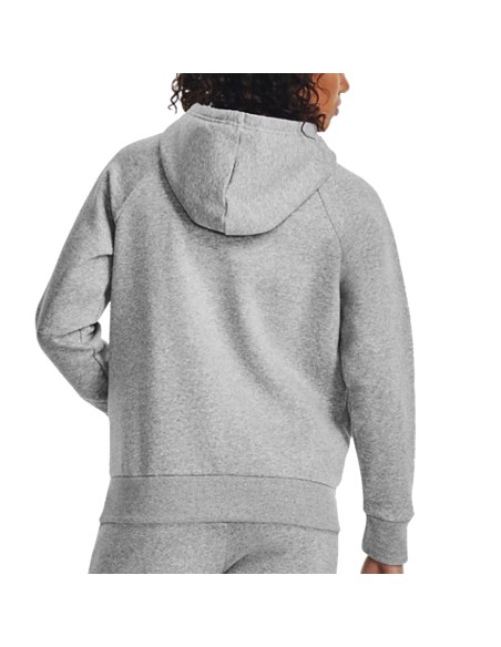 UA W Rival Fleece Big Logo Gris | Capaccioni Deportes