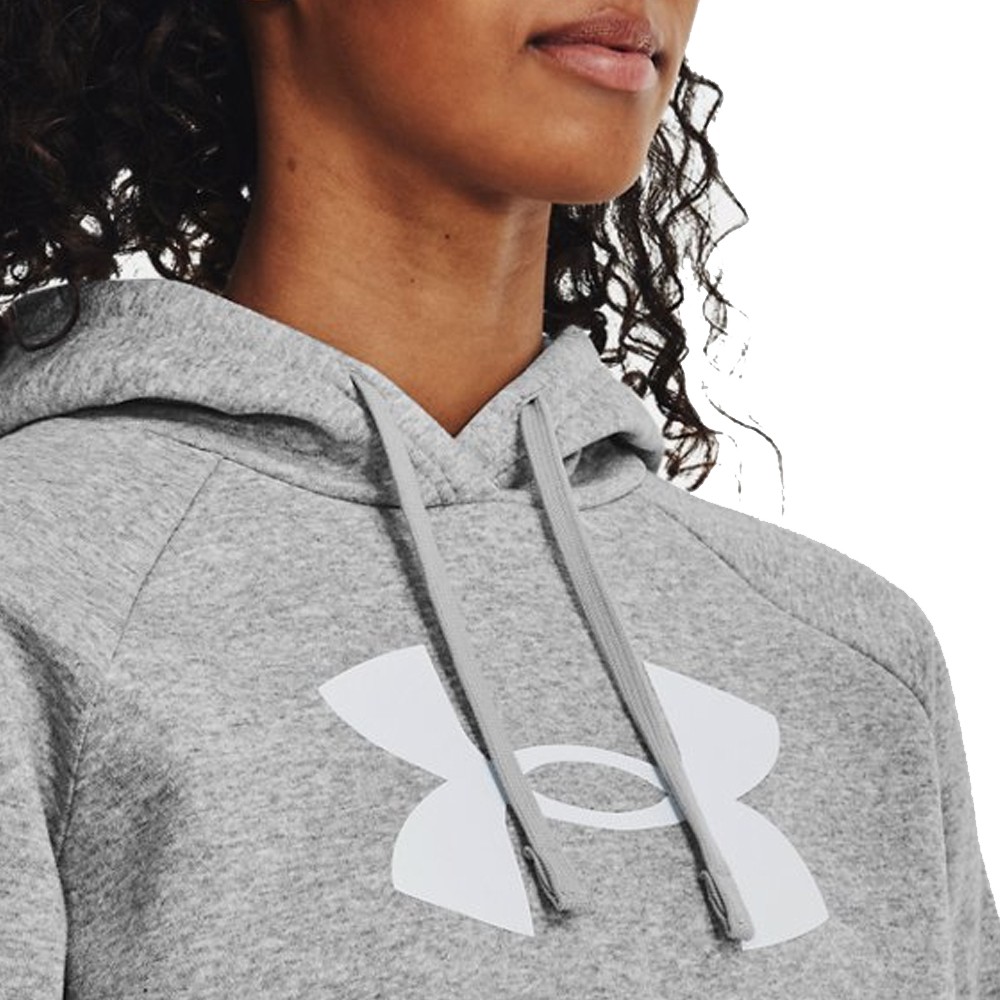 UA W Rival Fleece Big Logo Gris | Capaccioni Deportes