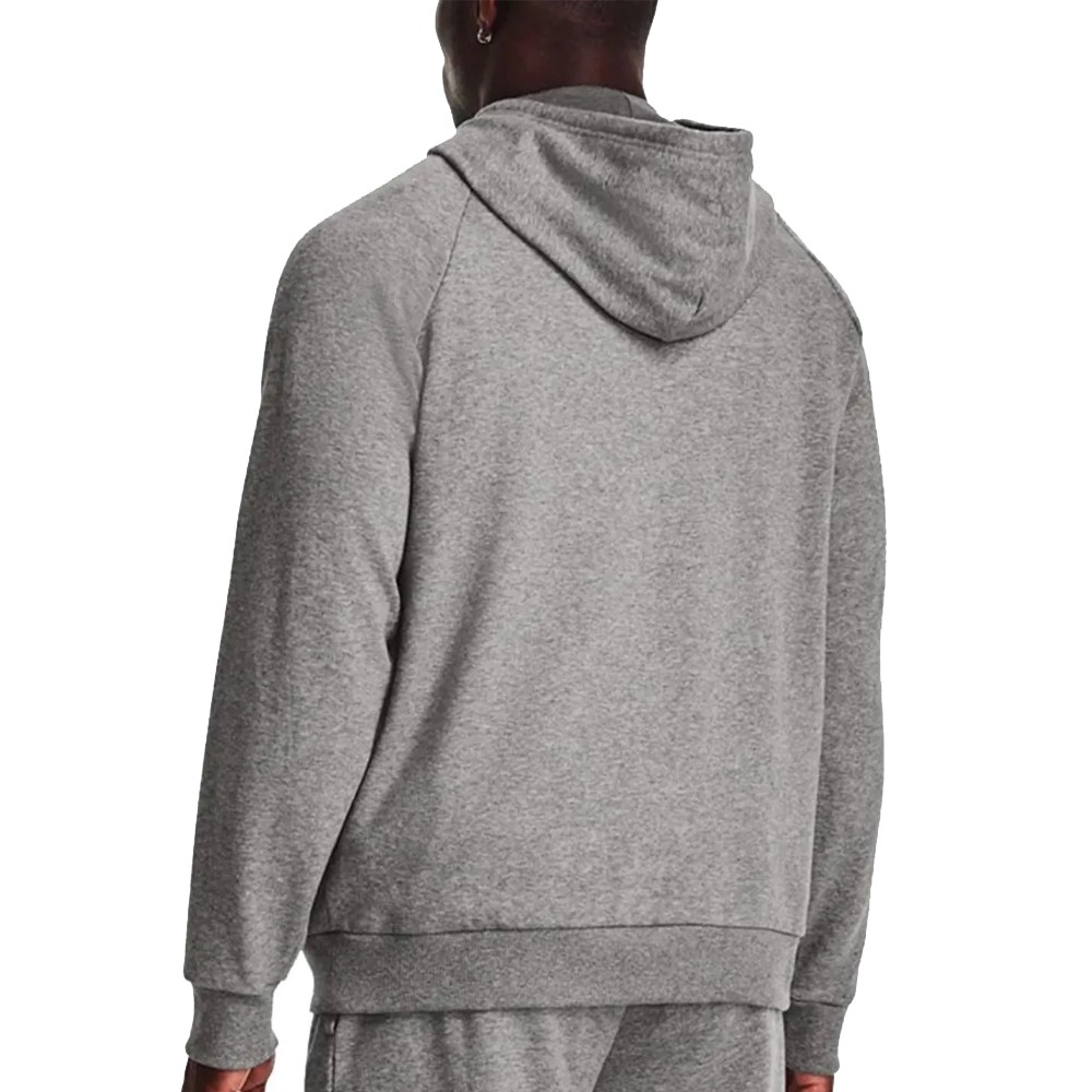 UA M Rival Fleece Logo Hoodie Gris | Capaccioni Deportes