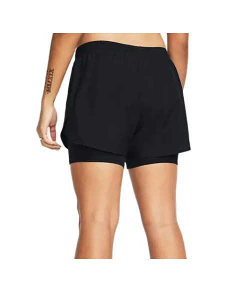 UA W Fly-By 2in1 Running Shorts Negro | Capaccioni Deportes