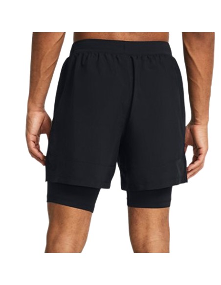 UA M Launch 2-in-1 Running Short Negro | Capaccioni Deportes