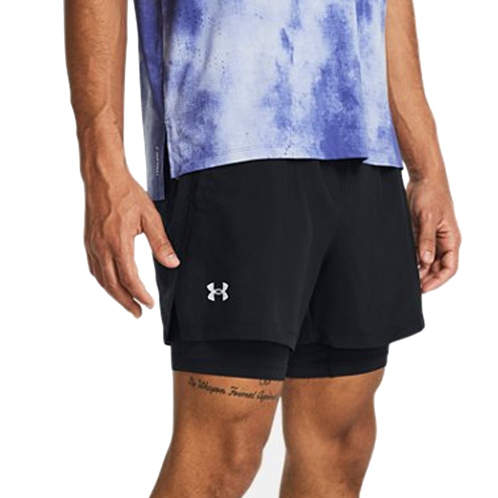 UA M Launch 2-in-1 Running Short Negro | Capaccioni Deportes