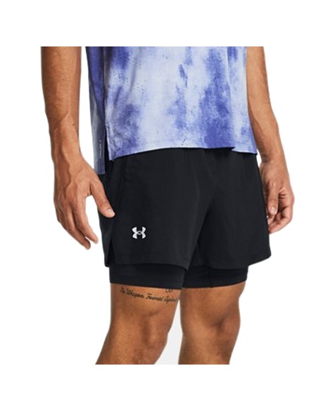 UA M Launch 2-in-1 Running Short Negro | Capaccioni Deportes