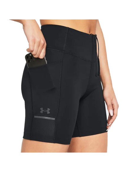 UA W HeatGear® Launch 6'' Running Short Negro | Capaccioni Deportes