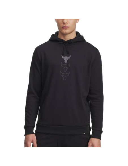 UA M Project Rock Rival Fleece Negro | Capaccioni Deportes