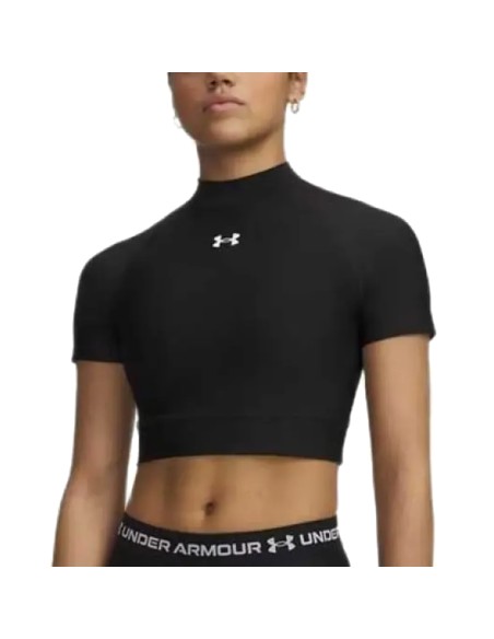 UA W HeatGear® Crop Mock Negro | Capaccioni Deportes