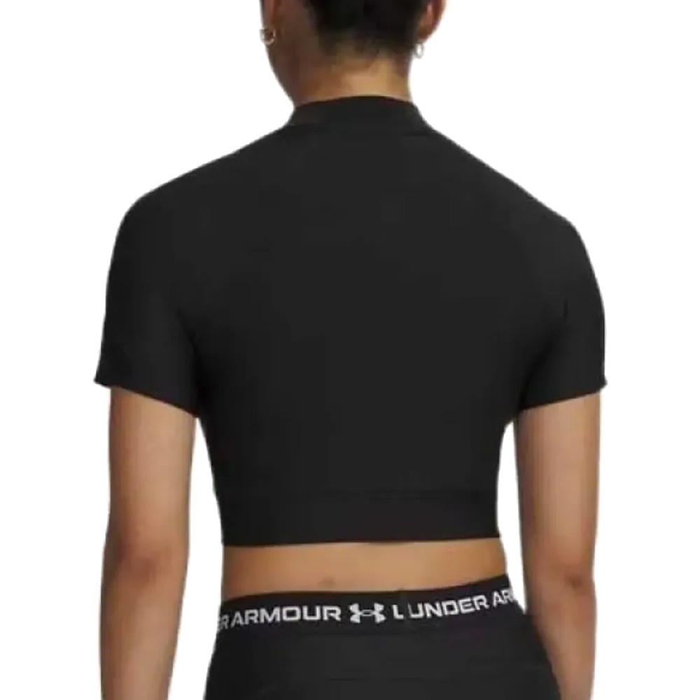 UA W HeatGear® Crop Mock Negro | Capaccioni Deportes