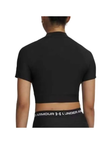 UA W HeatGear® Crop Mock Negro | Capaccioni Deportes