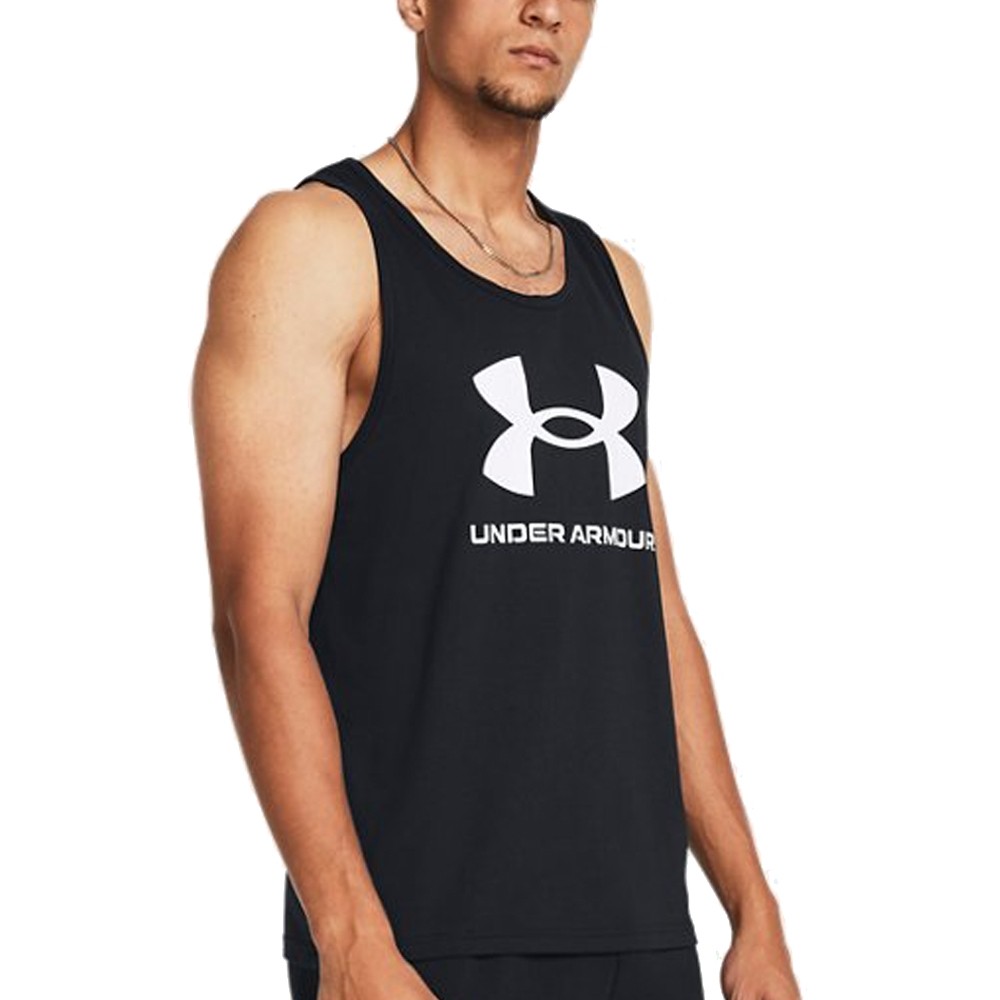 UA M Sportstyle Logo Tank Negro | Capaccioni Deportes