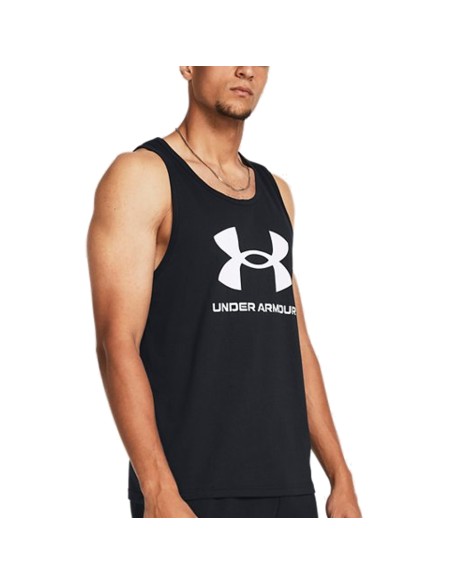 UA M Sportstyle Logo Tank Negro | Capaccioni Deportes