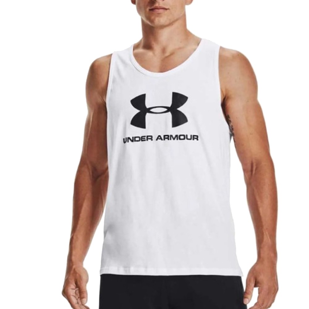 UA M Sportstyle Logo Tank Blanco | Capaccioni Deportes