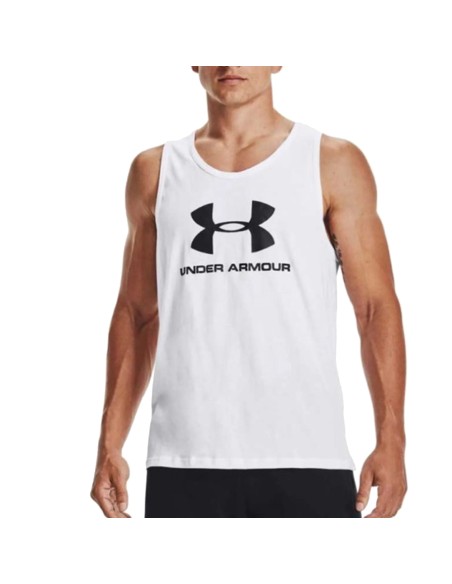 UA M Sportstyle Logo Tank Blanco | Capaccioni Deportes