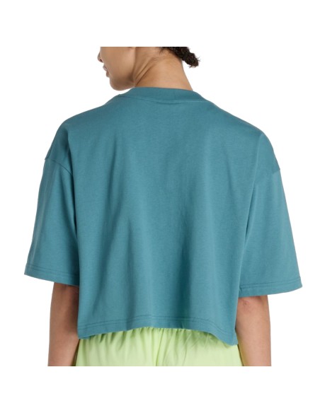NB Athletics Premium Chest Logo Cropped T-Shirt Verde | Capaccioni Deportes