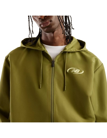 NB Trackside Woven Jacket Negro | Capaccioni Deportes
