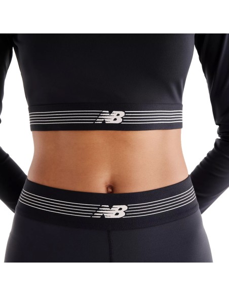 NB AC Fitted Long Sleeve Negro | Capaccioni Deportes