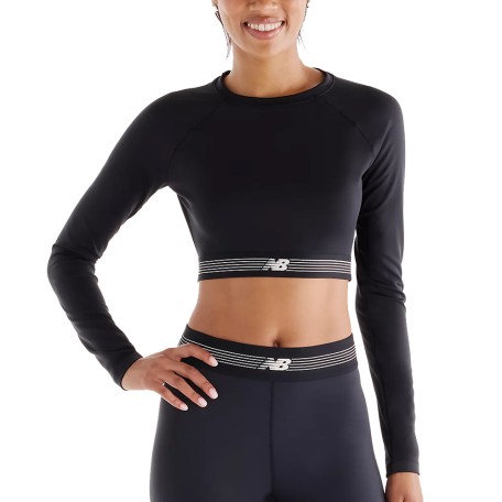NB AC Fitted Long Sleeve Negro | Capaccioni Deportes