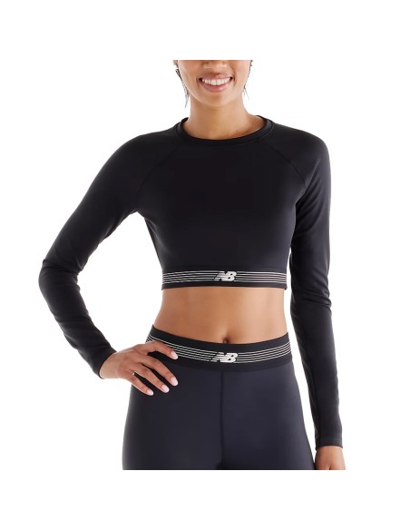 NB AC Fitted Long Sleeve Negro | Capaccioni Deportes