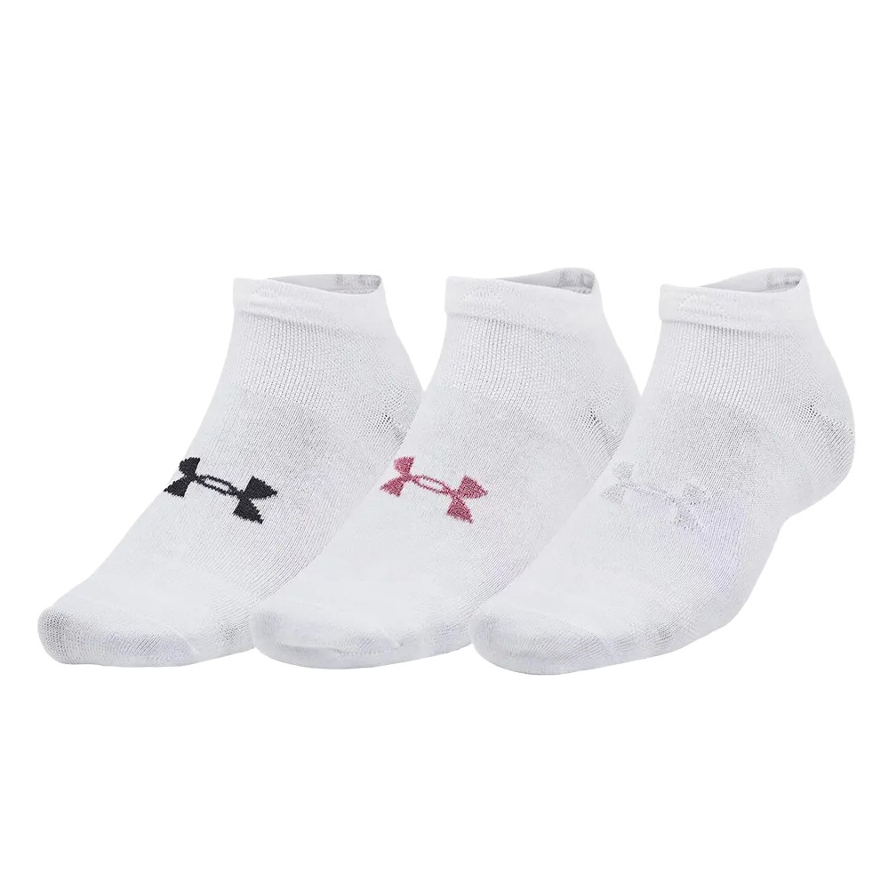 UA Essentials No Show x3 Blanco | Capaccioni Deportes